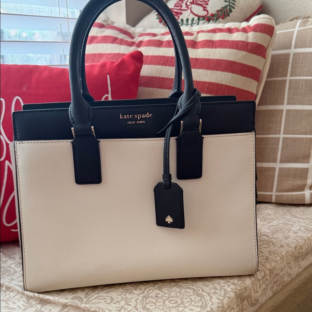 Kate Spade Black and Cream Satchel